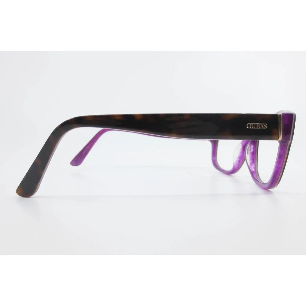 Guess GU7409 52E Tortoise Purple Cat Eye Eyeglasses Frames 54-15-135 Womens